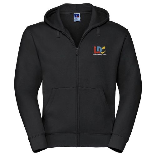 LDC-Russell Europe Authentic Zipped Hooded Sweat Black